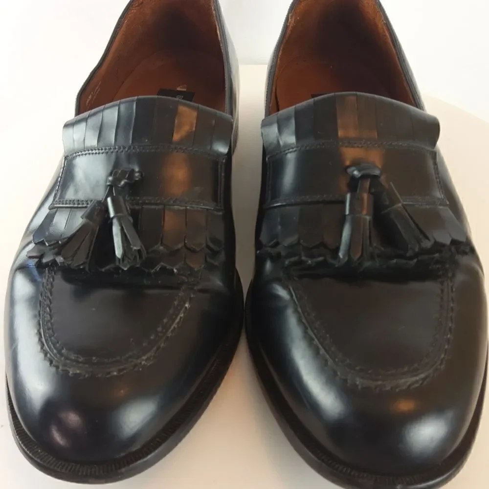 Bostonian classics black leather tassel loafers